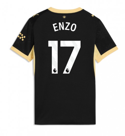 Manchester City Enzo Fernandez #17 Venkovní Dres pro Dámské 2026-27 Krátký Rukáv Manchester City Enzo Fernandez #17 Venkovní Dres pro Dámské 2026-27 Krátký Rukáv